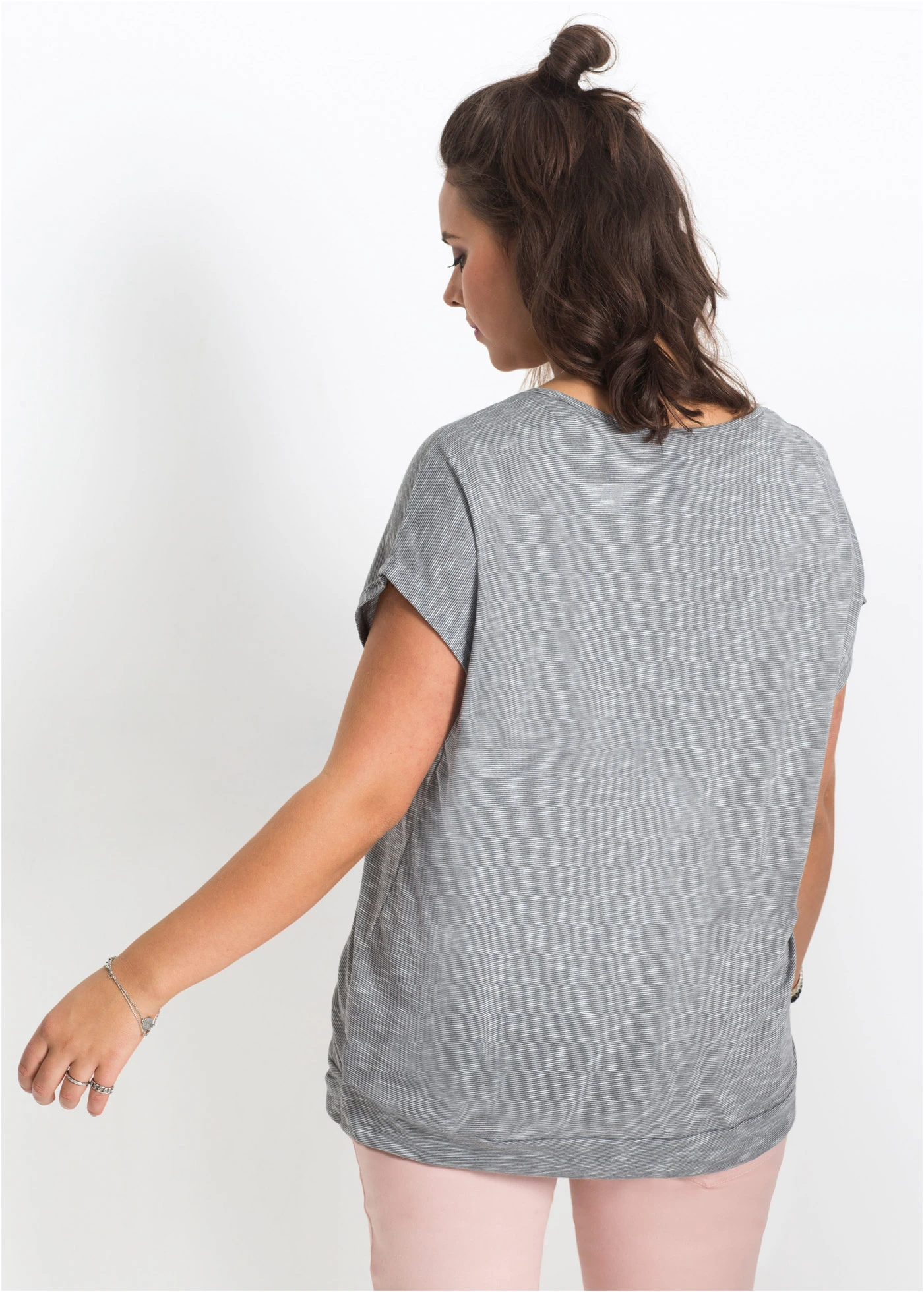 Shirt van viscosemix • kleigroen gemêleerd plus size • bonprix online shop