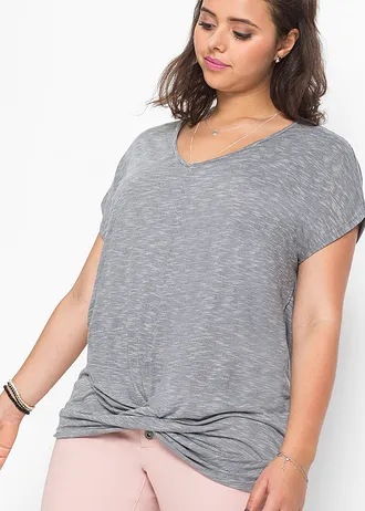 Shirt van viscosemix • kleigroen gemêleerd plus size • bonprix online shop