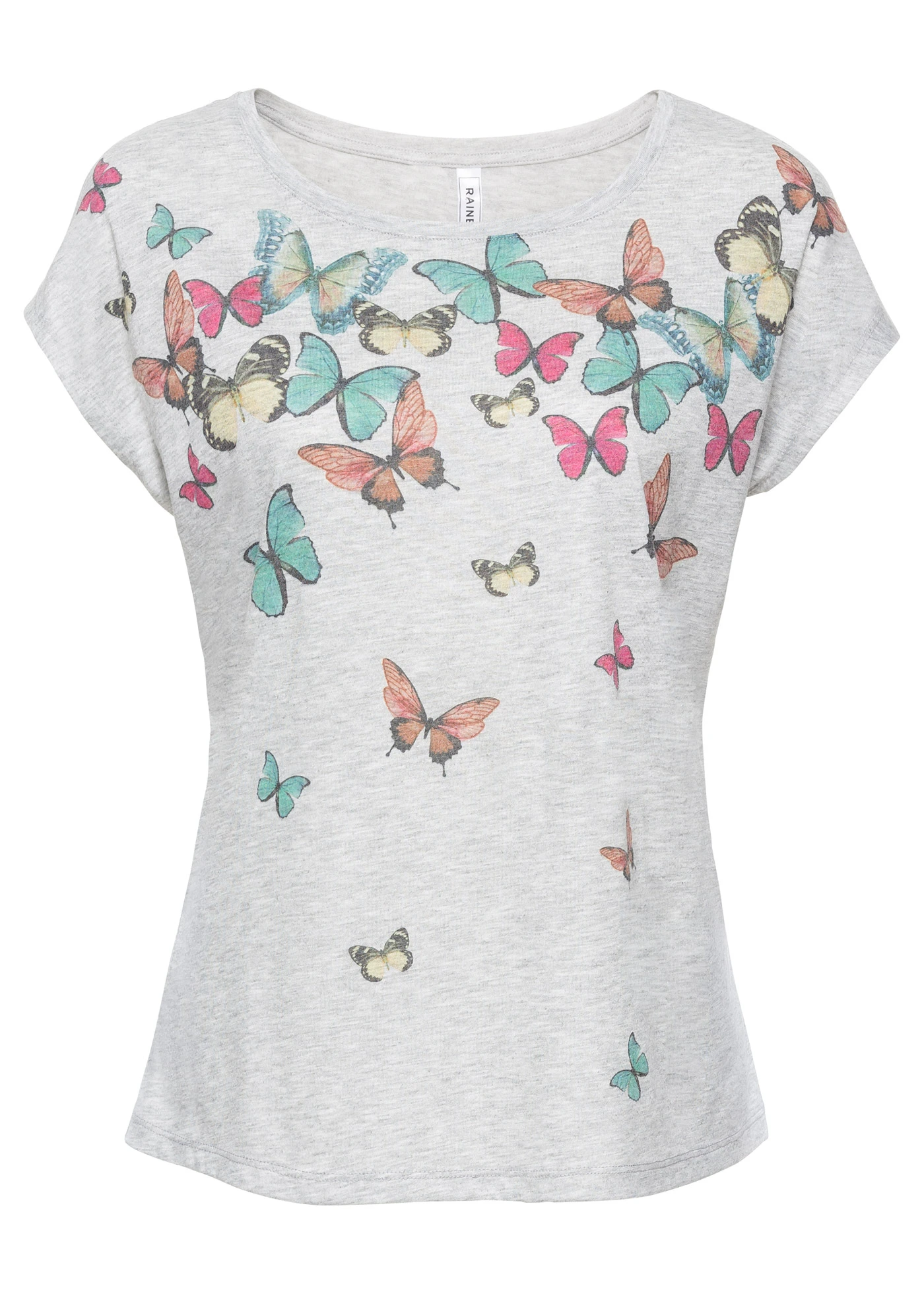 Shirt in een zachte viscosemix • grijs gemêleerd • bonprix online shop