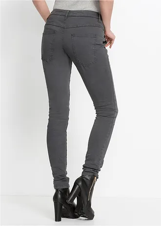 Twillové nohavice z elastického bavlneného mixu • antracitová used • obchod bonprix
