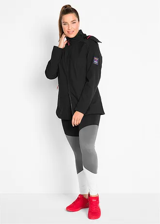 Stretch softshell jas, waterafstotend, Kleur: zwart