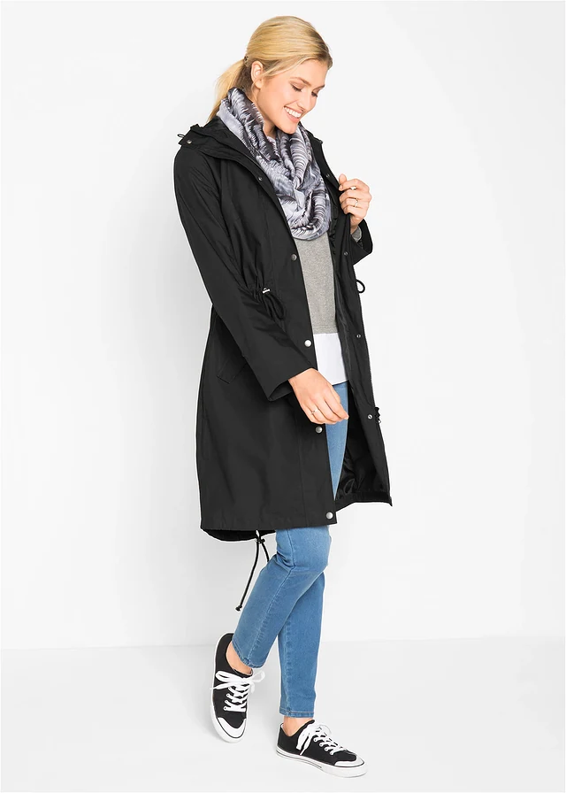 Parka z kapturem • czarny • sklep bonprix