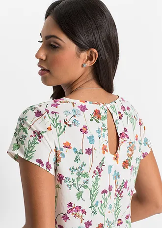 Blouseshirt • wolwit gebloemd • bonprix online shop