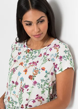 Blouseshirt • wolwit gebloemd • bonprix online shop