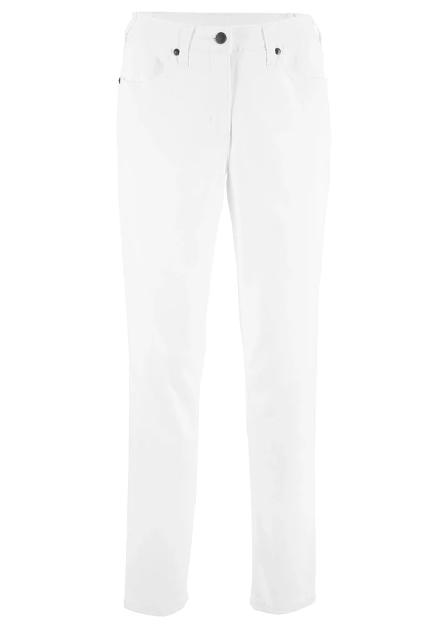 Pantalon en twill à taille élastiquée