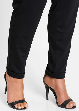 Kalhoty bez zapínání ze směsi s viskózou • javorově červená plus size • bonprix obchod