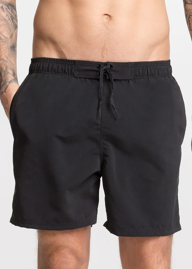 Șort de baie cu buzunare laterale • negru • magazin bonprix