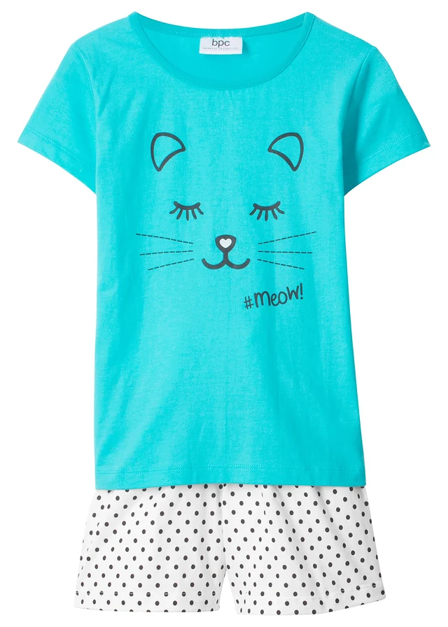 Meisjes shortama van biologisch katoen (2-dlg. set)