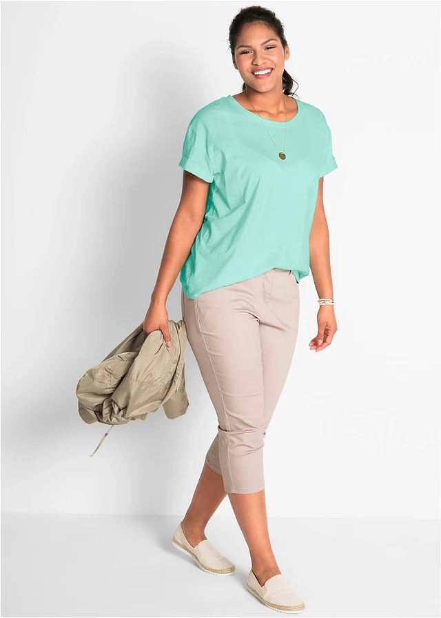 T-shirt boxy, Couleur: menthe clair