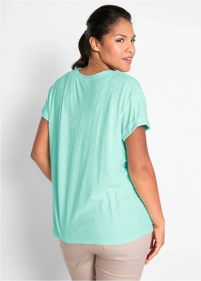 T-shirt boxy, Couleur: menthe clair