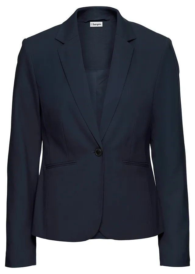 Blazer à poches passepoilées, petite stature • bleu foncé • Boutique bonprix