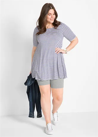 Kolarki ze stretchem (2 pary), kolor: jasnoszary melanż+czarny