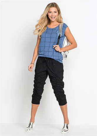 Comfortabele 3/4 broek van puur katoen • zwart • bonprix online shop