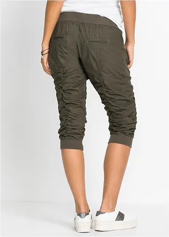 Pantalon 3/4, 100% coton • olive • Boutique bonprix