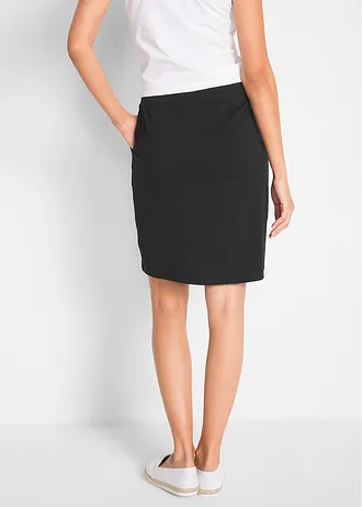 Sukně z organické bavlny se strečem, barva: černá