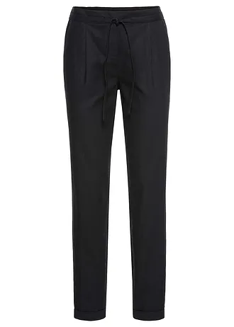 Pantalon en lin mélangé • noir • Boutique bonprix