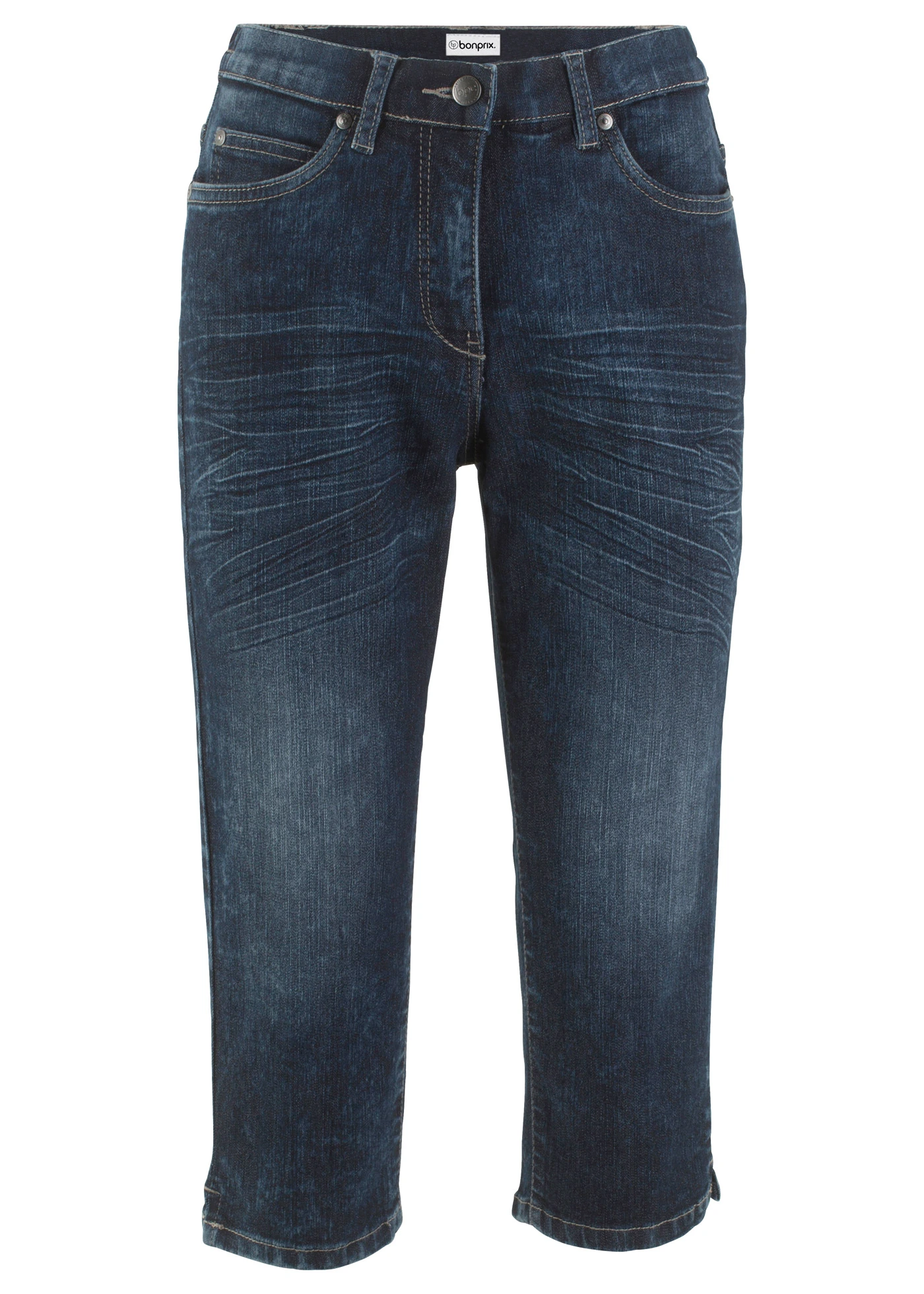 Dżinsy straight, średni stan, ze stretchem • kobaltowy denim • sklep bonprix