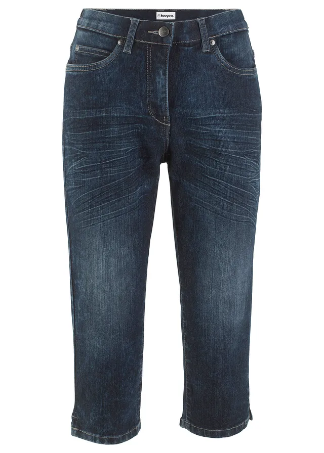 Dżinsy straight, średni stan, ze stretchem • kobaltowy denim • sklep bonprix