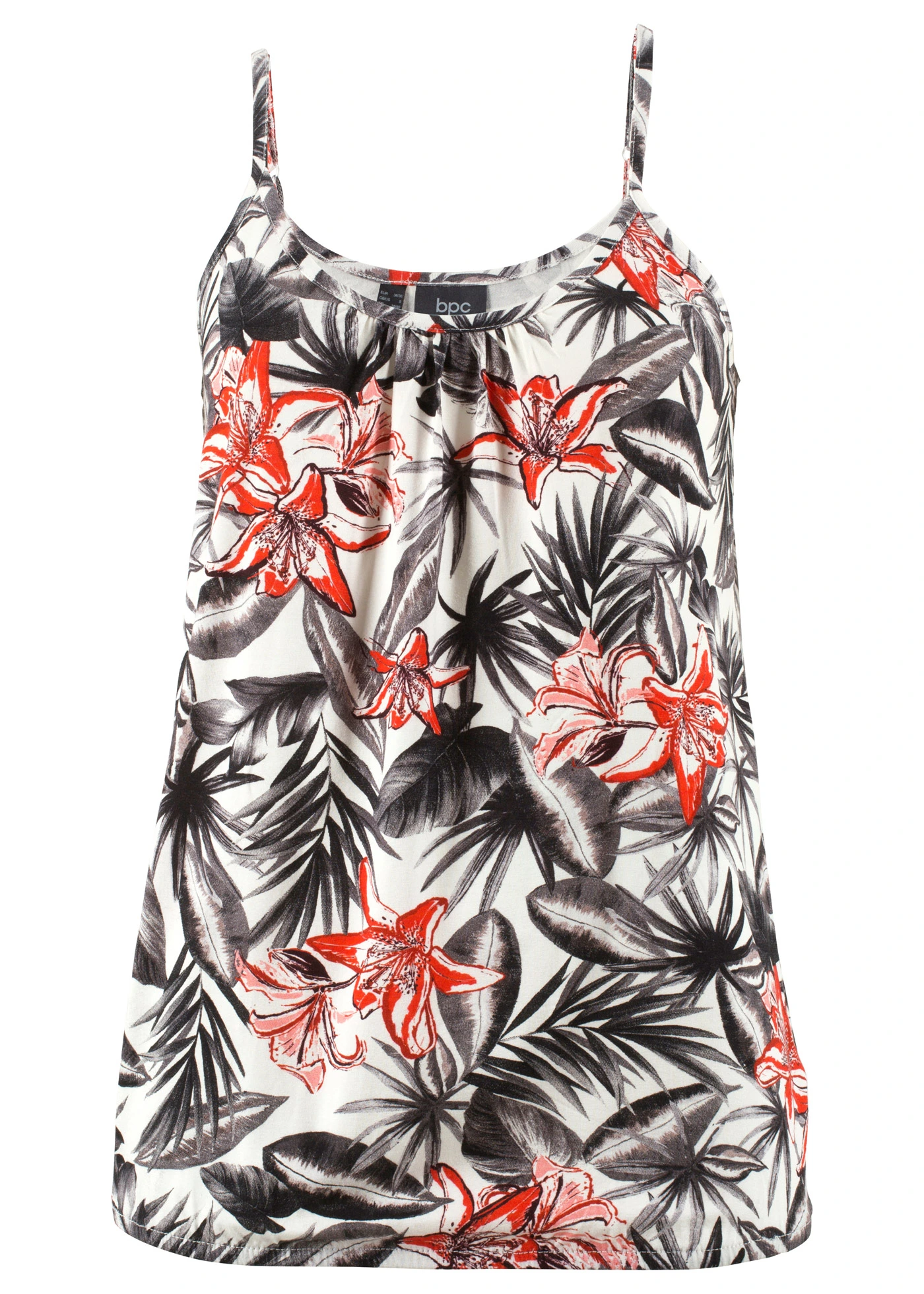 Shirttop met bloemenprint • wolwit • bonprix online shop