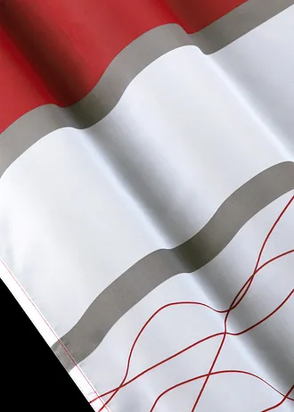 Transparant gordijn met gerecycled polyester (1 stuk) • rood • bonprix online shop