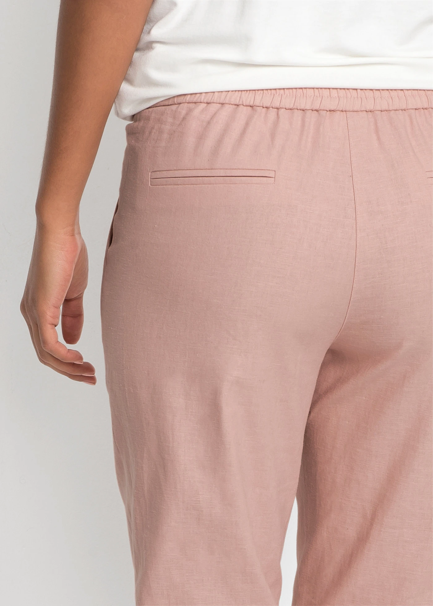 Pantalon en lin mélangé • rose vintage • Boutique bonprix