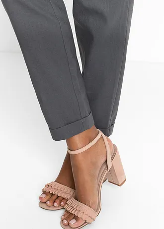 Pantalon en lin mélangé • gris fumé • Boutique bonprix