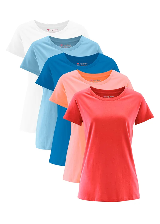 Tričko s okrúhlym výstrihom (5 ks)