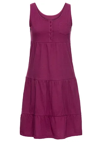 Robe courte en jersey coton, Couleur: prune