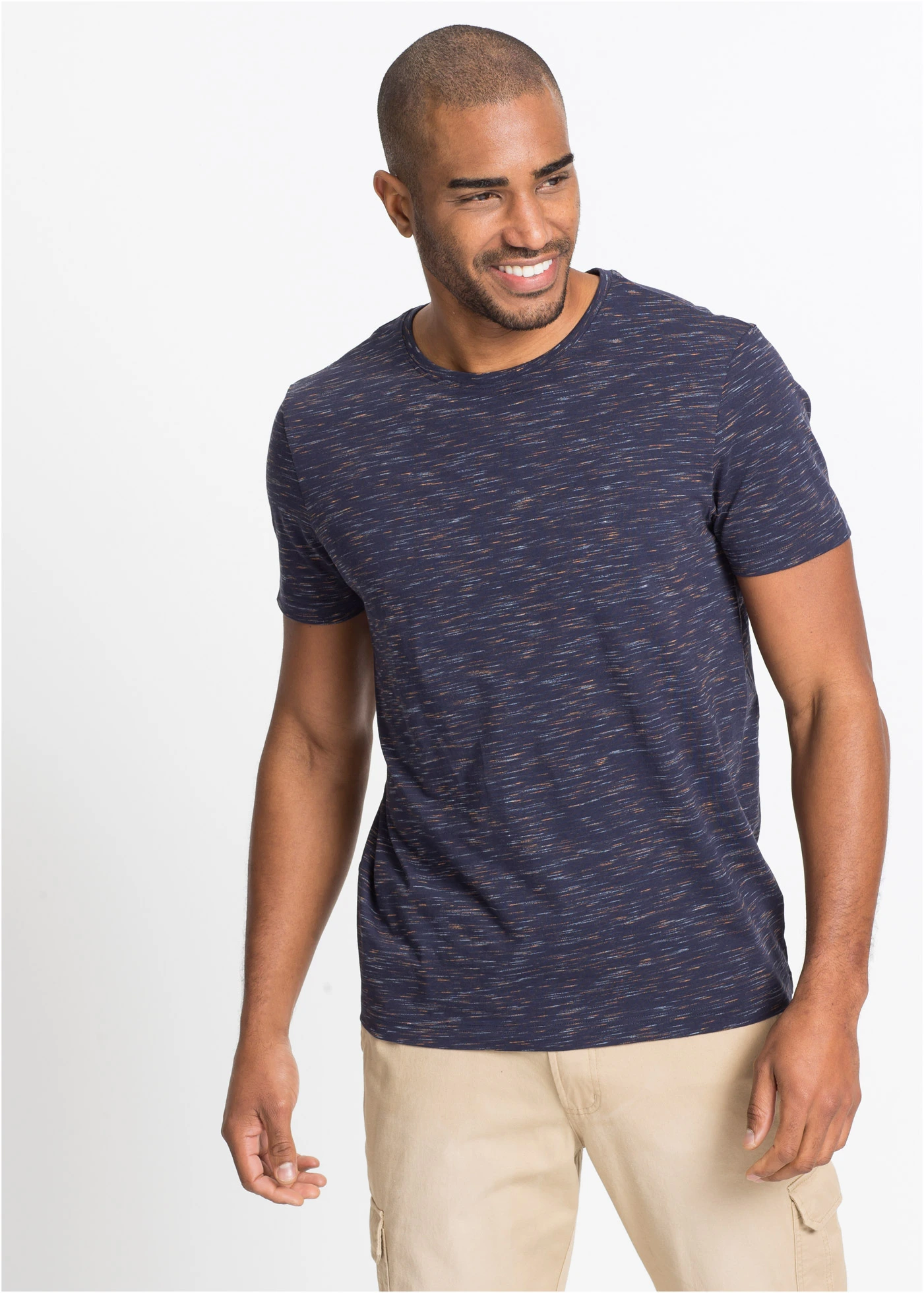 Tricou • bleumarin melanj • magazin bonprix