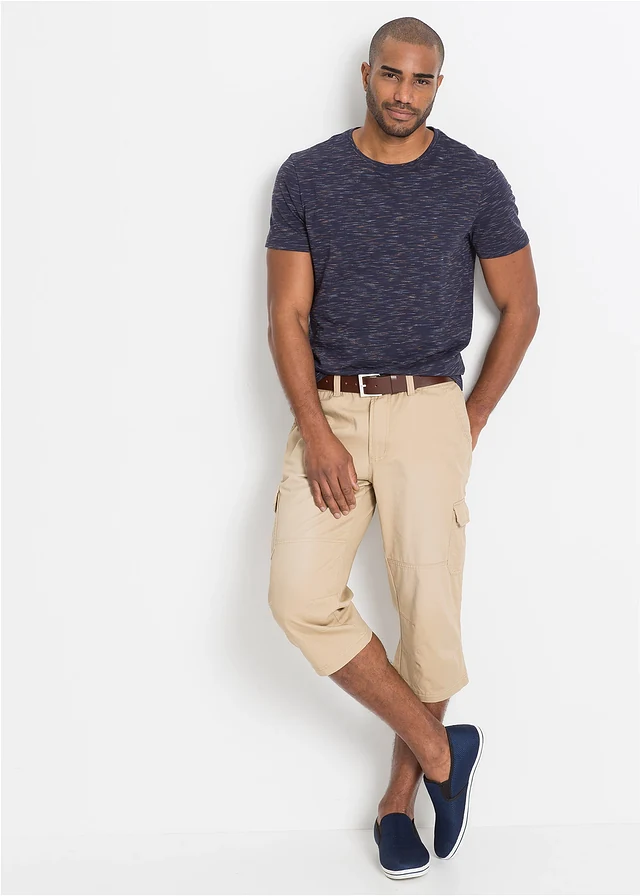 T-shirt, Kleur: donkerblauw gemêleerd