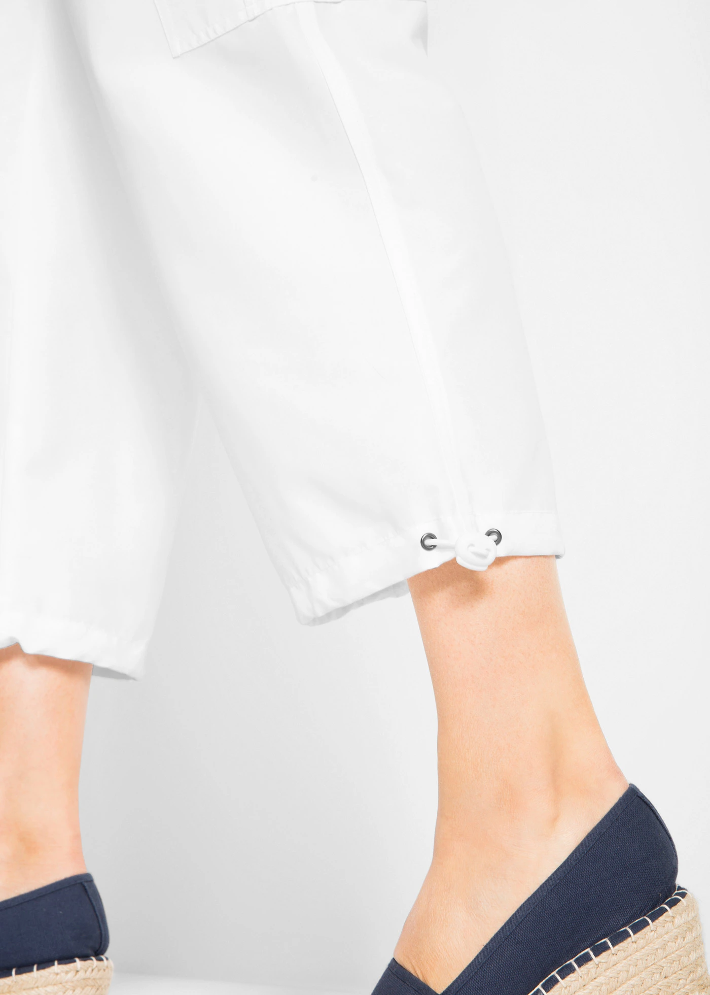 7/8 broek met elastische band (set van 2) • zwart+wit • bonprix online shop