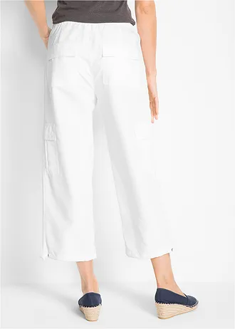7/8 broek met elastische band (set van 2) • zwart+wit • bonprix online shop