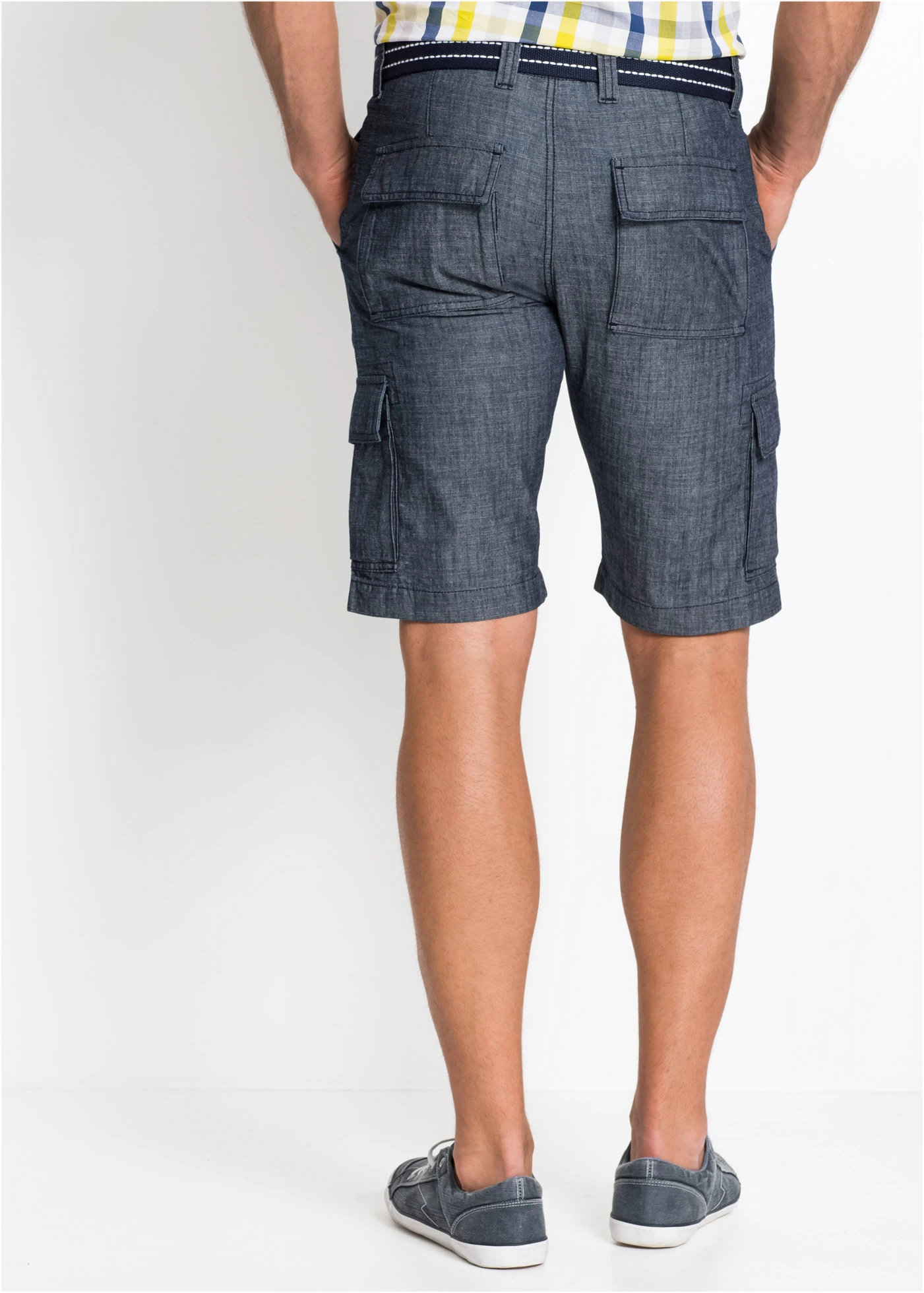 Bermude cargo Loose Fit din bumbac 100% • bleumarin • magazin bonprix