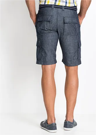 Bermude cargo Loose Fit din bumbac 100% • bleumarin • magazin bonprix