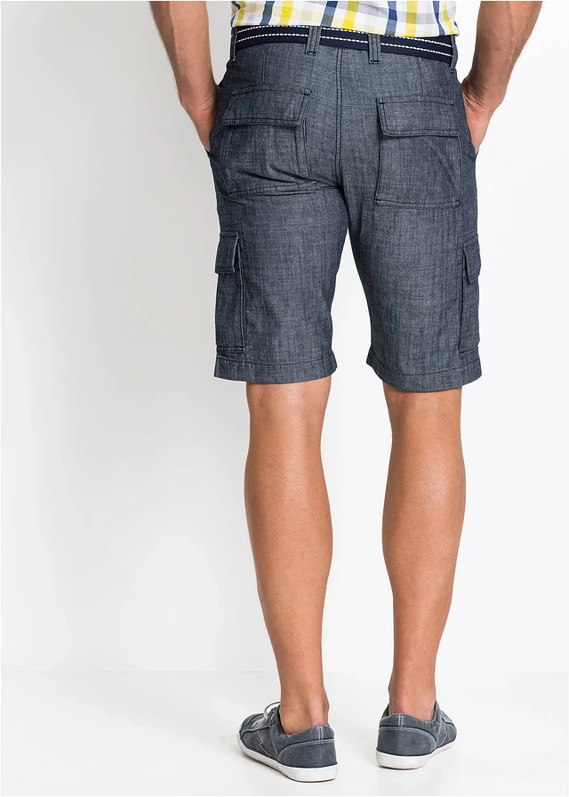 Cargo bermuda van katoen, loose fit • donkerblauw • product-page.page-title-suffix