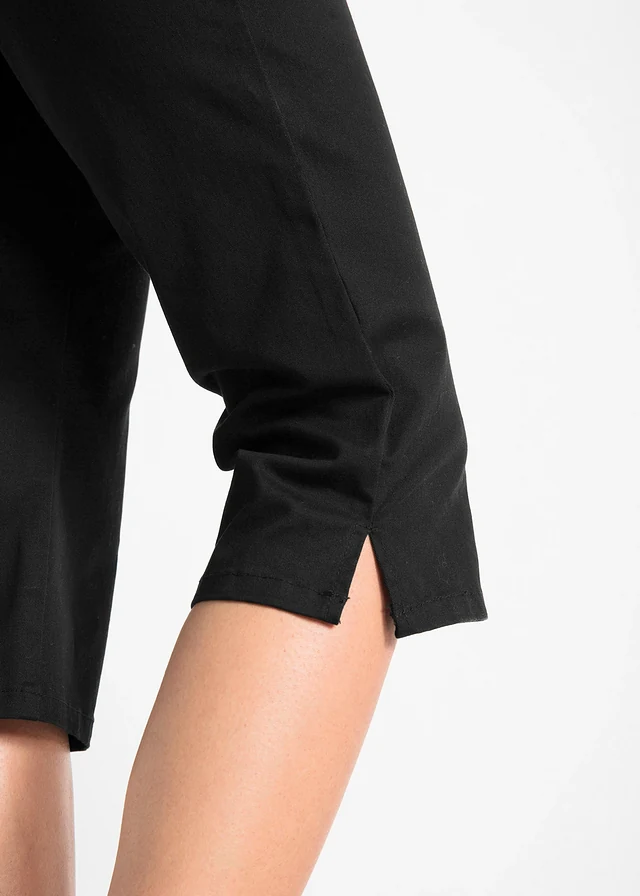 Cropped slim fit jeans, mid waist • zwart denim • product-page.page-title-suffix