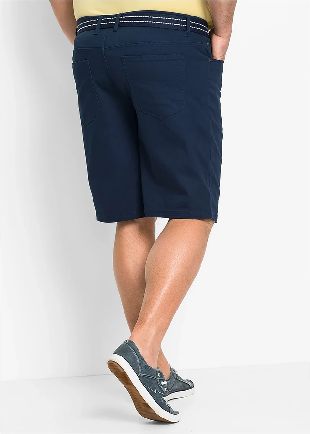 Strečové bermudy Classic Fit, barva: tmavě modrá