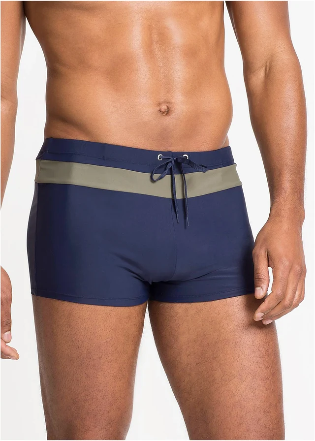 Boxer de bain avec cordon, Couleur: bleu foncé