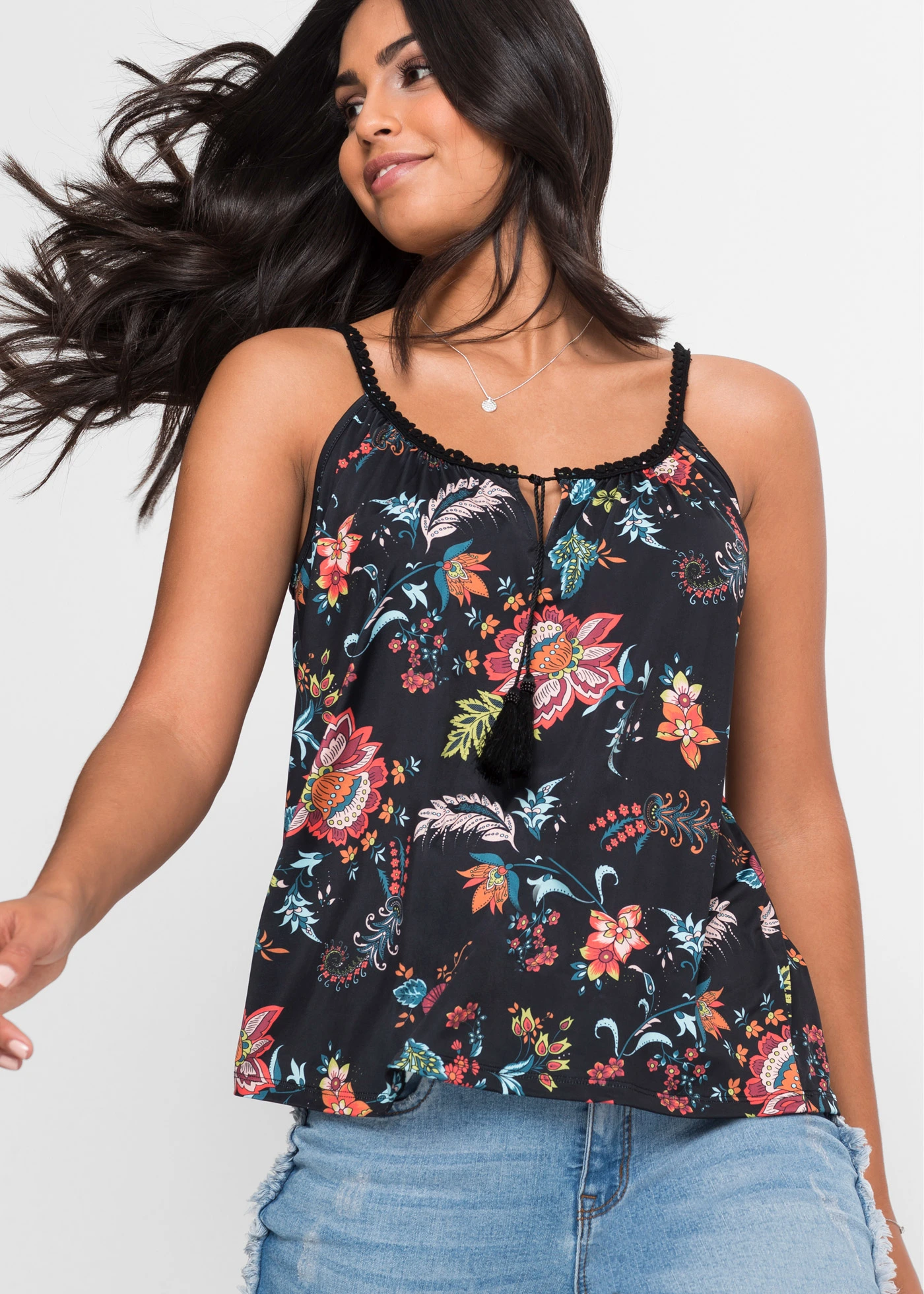 Top s potiskem • černá • bonprix obchod