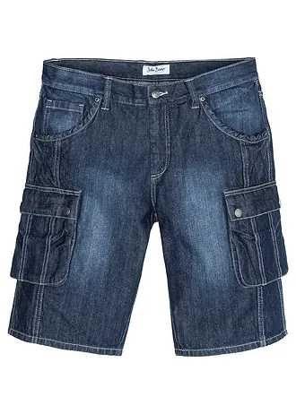 Cargo džínové bermudy, Regular Fit • nočně modrý denim • bonprix obchod