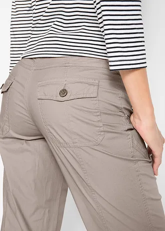 Pantalon extensible cargo 3/4 • grès • Boutique bonprix