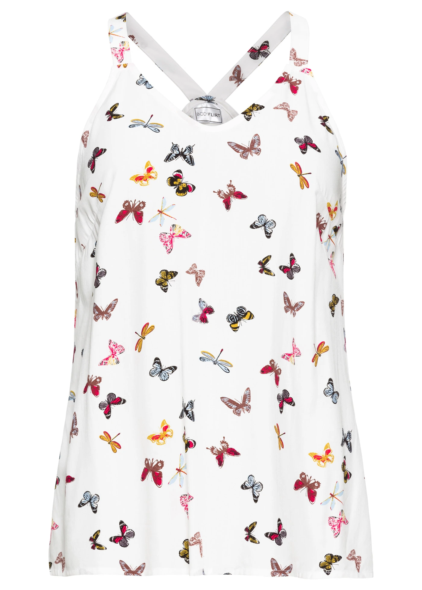 Halenkový top z čisté viskózy • bílá • bonprix obchod