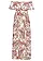 Carmen jurk van soepele viscose, Kleur: beige paisley