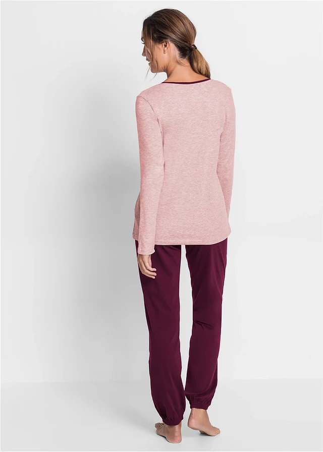 Pyjama met biologisch katoen (2-dlg.) • oudroze met print • product-page.page-title-suffix