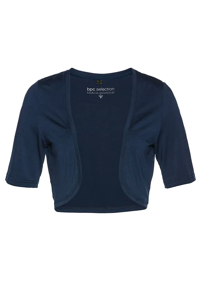 Bolerko T-shirtowe • ciemnoniebieski • sklep bonprix