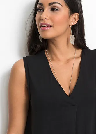 Top z měkké viskózové směsi • černá • bonprix obchod