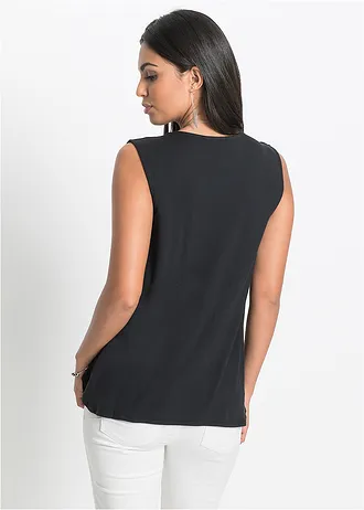 Top doux en jersey viscose • noir • Boutique bonprix