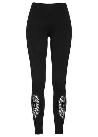 Colanţi cu dantelă • negru • magazin bonprix