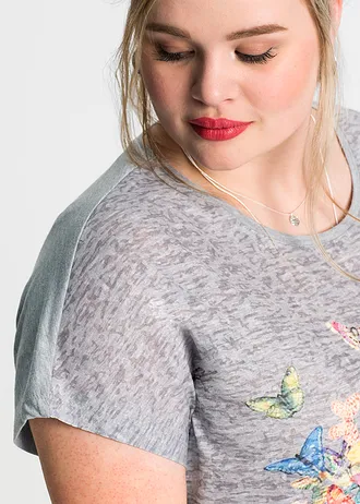 Shirt met vlinderprint • roze gedessineerd plus size • bonprix online shop