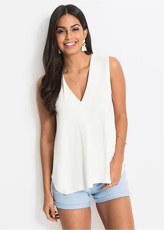 Top doux en jersey viscose • ecru • Boutique bonprix
